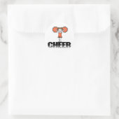Oranje Cheerlead T-shirts en cadeautjes Ronde Sticker (Tas)