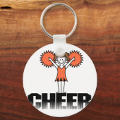 Oranje Cheerlead T-shirts en cadeautjes Sleutelhanger (Voorkant)
