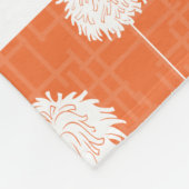 Oranje Cheerleader Pom Pom Pattern Fleece Deken (Hoek)