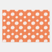Oranje Cheerleader Pom Pom Pattern Inpakpapier Vel (Voorkant 3)
