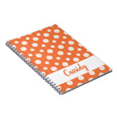 Oranje Cheerleader Pom Pom Pattern Notitieboek (Rechterzijde)