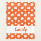 Oranje Cheerleader Pom Pom Pattern Planner (Voorkant)