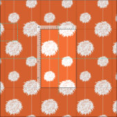 Oranje Cheerleader Pom Pom Pattern Stof (Delen)