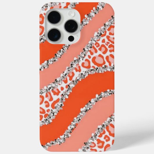 Oranje Cheetah Print Case-Mate iPhone Case (Achterkant)