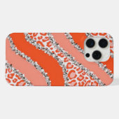 Oranje Cheetah Print iPhone Hoesje (Achterkant horizontaal)
