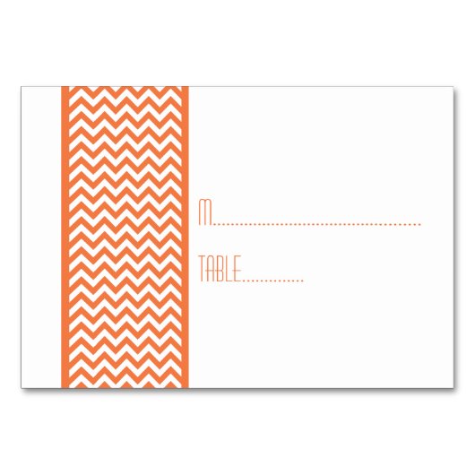 Oranje Chevron Border Escort Kaart (Voorkant)