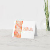 Oranje Chevron Border Hartelijk kaart (Voorkant)