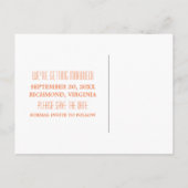 Oranje Chevron Border sparen het Briefkaart van de (Achterkant)
