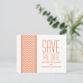 Oranje Chevron Border sparen het Briefkaart van de (Staand voorkant)