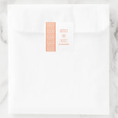 Oranje Chevron Border Wedding Stickers (Tas)