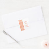 Oranje Chevron Border Wedding Stickers (Envelop)