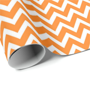 Oranje Chevron Cadeaupapier