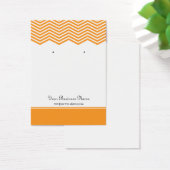 Oranje Chevron Custom Oorring-kaart Visitekaartjes (Bureau)