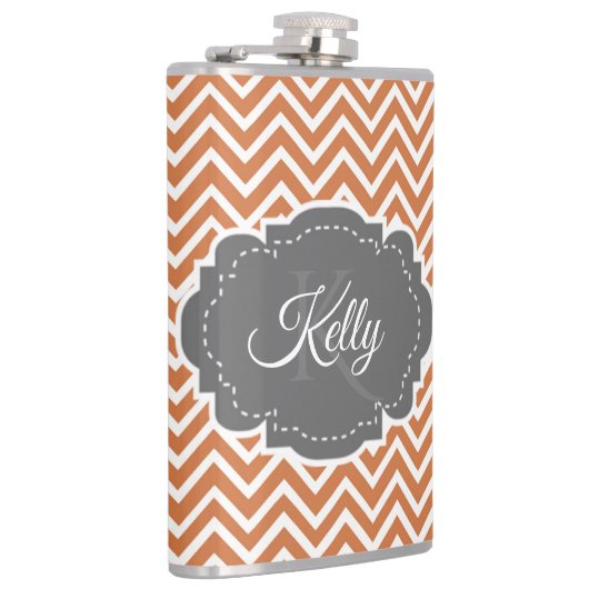 Oranje Chevron maatkolf Heupfles (Rechts)