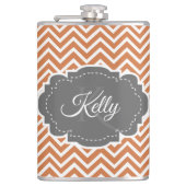 Oranje Chevron maatkolf Heupfles (Voorkant)