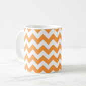 Oranje Chevron Pattern Koffiemok (Voorkant links)