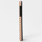 Oranje Chevron Persoonlijke iPhone Case (Achterkant/links)