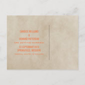 Oranje Chevron sparen het Briefkaart van de Datum (Achterkant)