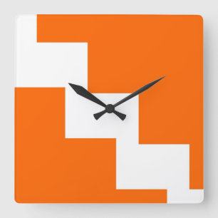 Oranje Chevron Wall klok