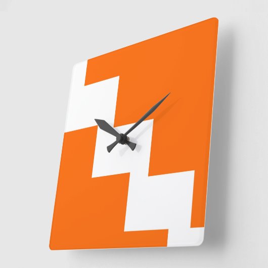 Oranje Chevron Wall klok (Hoek)