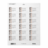 Oranje Chevron & Wood Rustige Adresetiketten Etiket (Full Sheet)