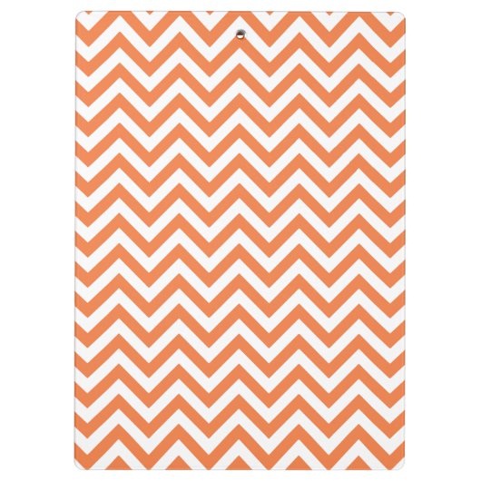 Oranje Chevron Zigzag Gepersonaliseerd Monogram Klembord (Achterkant)