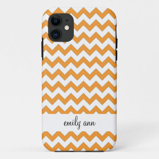 Oranje Chevrons ZigZag iPhone 5 Hoesje (Achterkant)