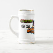 Oranje Chevy Camaro SS Stein - White/Gold Bierpul (Links)