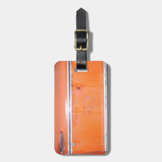 Oranje Chevy Truck-deur Bagagelabel (Voorkant verticaal)