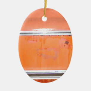 Oranje Chevy Truck-deur Keramisch Ornament