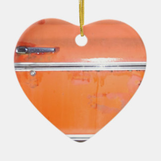 Oranje Chevy Truck-deur Keramisch Ornament