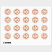 Oranje Chic Damask Stickers (Vel)
