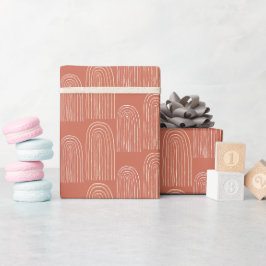 Oranje Chic Mid Mod Rainbow Cadeaupapier