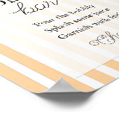 Oranje Chic Tennis Baby shower Momosa Bar Sign Poster (Hoek)