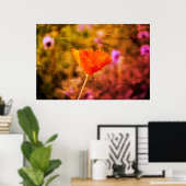 Oranje chiffon poster (Thuiskantoor)
