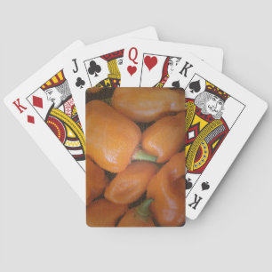 Oranje Chili peper groenten foto zuidwesten Pokerkaarten
