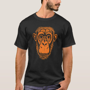 Oranje chimpansee Ape not Monkey Cute Chimp T-shirt