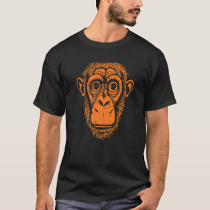 Oranje chimpansee Ape not Monkey Cute Chimp T-shirt
