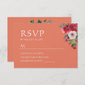 Oranje Chinese bruiloft RSVP (Voorkant / Achterkant)