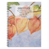 Oranje Chinese Lantern Gratitude Notitieboek (Voorkant)