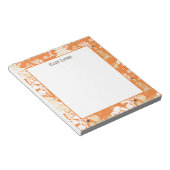 Oranje Chinoiserie Pagodas Notitieblok (Schuin)