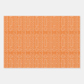 Oranje Chinoiserie Vogels en Pagodes Inpakpapier Vel (Voorkant 2)