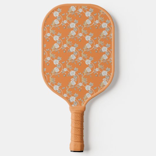 Oranje Chinoisserie Gepersonaliseerde Pickleball P Pickleball Paddle (Achterkant)
