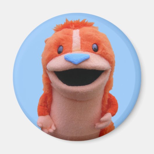 Oranje Chipmunkmagneet Magneet (Voorkant)