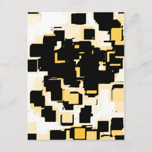Oranje chocolaatke, geometrische grafische vormgev briefkaart