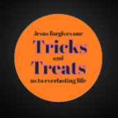 Oranje Christelijke Gospel Halloween Trick or trea Ronde Sticker