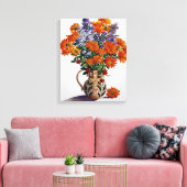 Oranje Chrysanthema Canvas Afdruk (Insitu (Woonkamer))