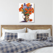 Oranje Chrysanthema Canvas Afdruk (Insitu (Slaapkamer))