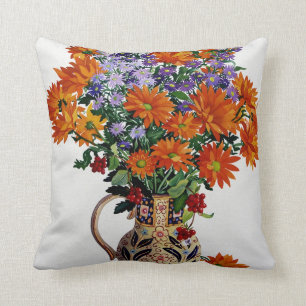 Oranje Chrysanthema Kussen