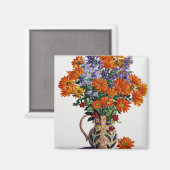 Oranje Chrysanthema Magneet (Voorkant / Achterkant)